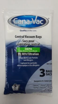 Cana-Vac HEPA Vacuum Bags (3-Pack) [060115HE]