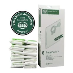 SEBO AIRBELT Filter Bag Box - D Series (8-Pack) [8120AM]